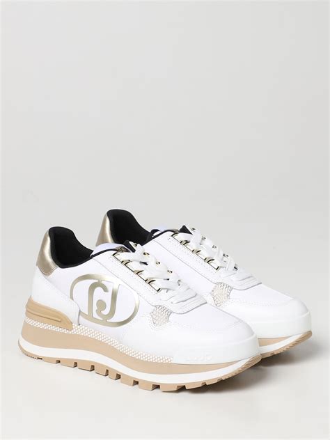 sneakers pelle liu jo bianche grigie